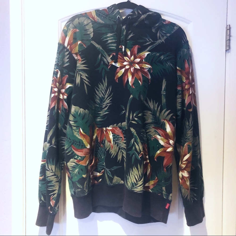 Supreme Navy Floral Hoodie